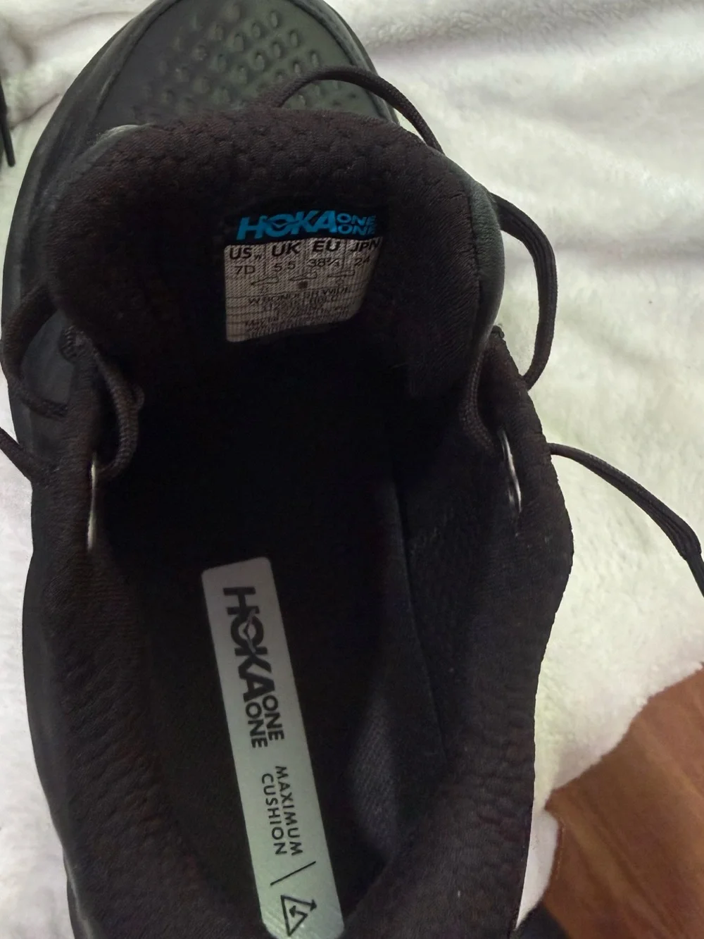 Hoka Men's All-Black Cushioned Athletic Shoes
